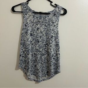 Athleta Breezy Printed Cutout Racerback Tank lightweight Fabric Size Small